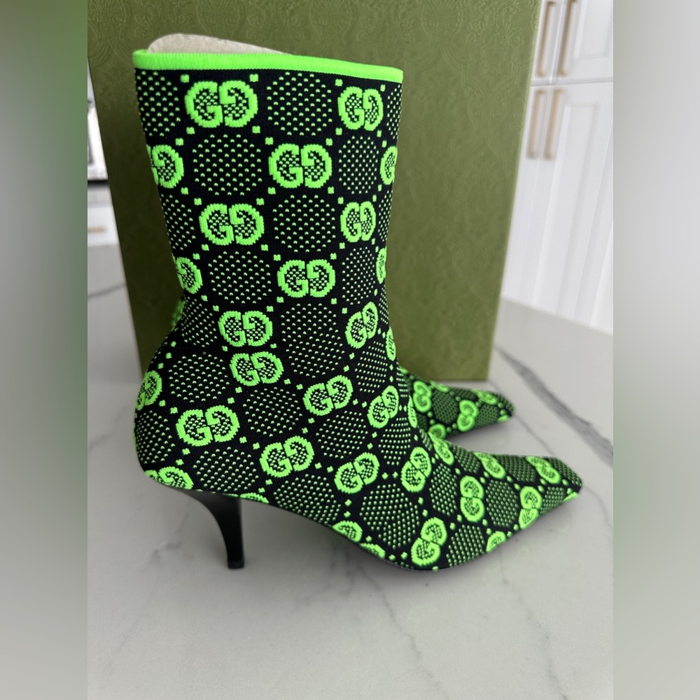 Gucci GG Jersey Tom Technical Fabric Boot - Picture 2 of 9